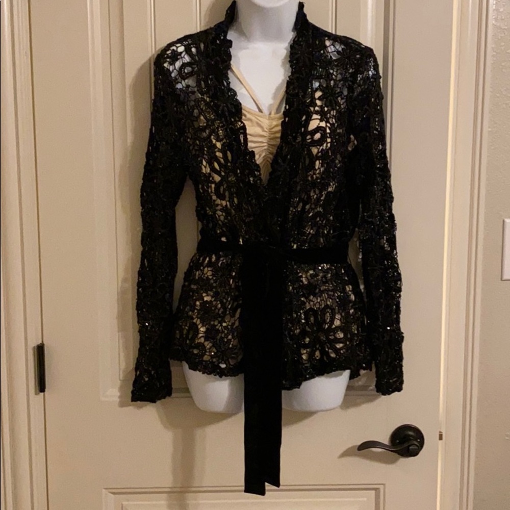 Black knitted blouse